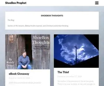 Shoeboxprophet.com(The blog) Screenshot