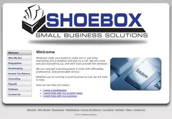 Shoeboxsolutions.ca(Shoebox Small Business Solutions) Screenshot
