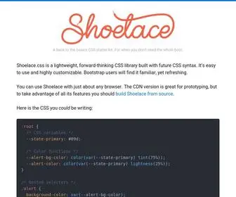 Shoelace.style(Shoelace.css) Screenshot
