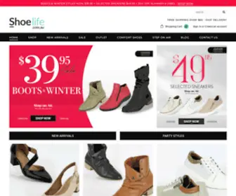 Shoelife.com.au(Number One Shoes) Screenshot