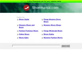 Shoemania.com(The Leading Shoes Mania Site on the Net) Screenshot