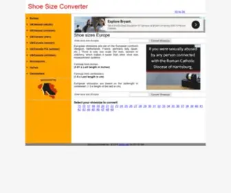 Shoesizeconverter.eu(SHOE SIZE CONVERTER) Screenshot