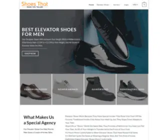 Shoesthatmakeyoutaller.com(Elevator Shoes for Men) Screenshot