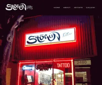 Shoguntattoo.com(Shogun Tattoo) Screenshot