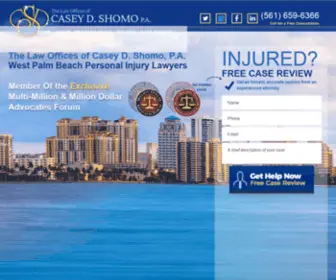 Shomoinjurylaw.com(Palm Beach Injury Lawyer) Screenshot