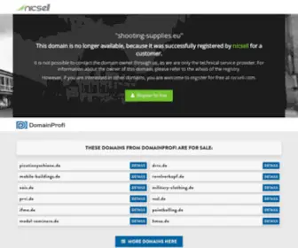 Shooting-Supplies.eu(This domain has been registered for a customer by nicsell) Screenshot