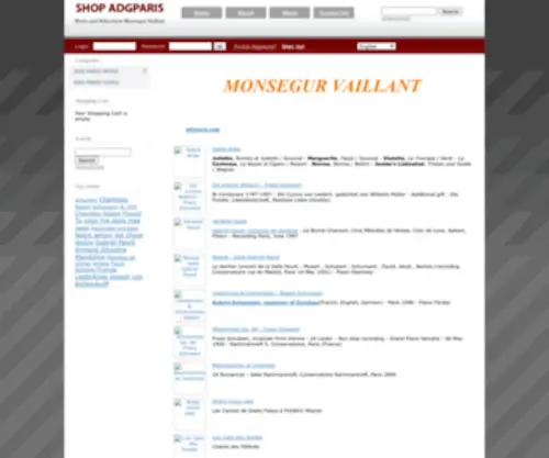Shop-Adgparis.fr(Monsegur vaillant web site) Screenshot