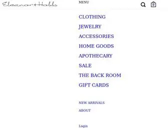 Shop-Eleanor.com(Eleanor and Hobbs) Screenshot