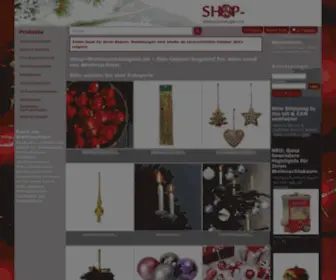 Shop-Weihnachtskugeln.de(Christbaumkugeln und andere Weihnachtsdeko wie Christbaumschmuck und Christmas deco online kaufen) Screenshot