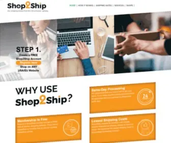 Shop2Ship.com(Parcel Forwarding From The US & EU) Screenshot