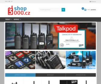 Shop3000.cz(Radiostanice, vysílačky, kamery a zabezpečovací zařízení) Screenshot