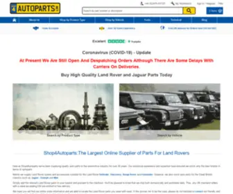 Shop4Autoparts.net(Shop4Autoparts-Land Rover Parts & Spares) Screenshot
