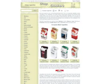 Shop4Smokers.com(Discount Cigarettes Shop For Smokers) Screenshot