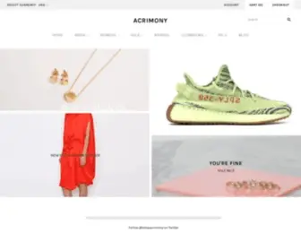 Shopacrimony.com(Create an Ecommerce Website and Sell Online) Screenshot