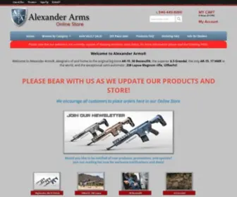 Shopalexanderarms.com(Alexander Arms) Screenshot