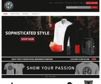 Shopalfaromeousa.com(Alfa Romeo apparel and merchandise from the official store) Screenshot
