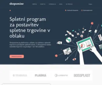 Shopamine.com(Cloud-based e-commerce platform) Screenshot