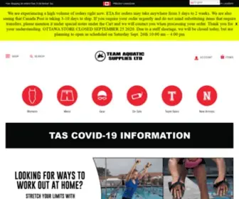 Shopaquasport.com(Swimwear, swimsuits and aquatic supplies from TYR, Nike, Speedo) Screenshot