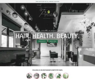 Shopartistrysalon.com(Proudly featuring organic and vegan products) Screenshot