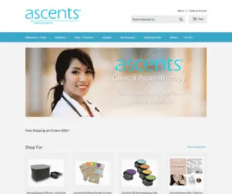 Shopascents.com(Ascents Clinical Aromatherapy) Screenshot