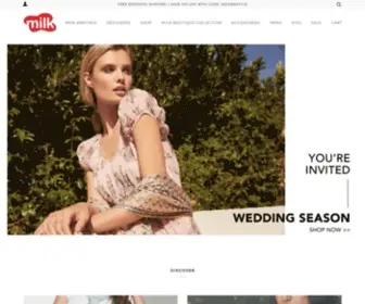 Shopatmilk.com(Boutique Designer Fashion) Screenshot