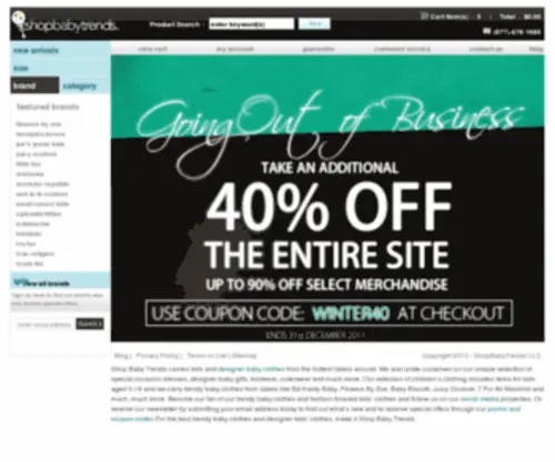 Shopbabytrends.com(Designer baby clothes) Screenshot