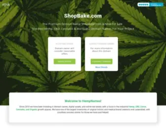 Shopbake.com(A powerful domain name will compound all of your future communications for hemp) Screenshot