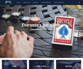 Shopbicyclecards.com(Bicycle® Playing Cards) Screenshot