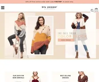 Shopblupepper.com(Women's Wholesale Apparel) Screenshot