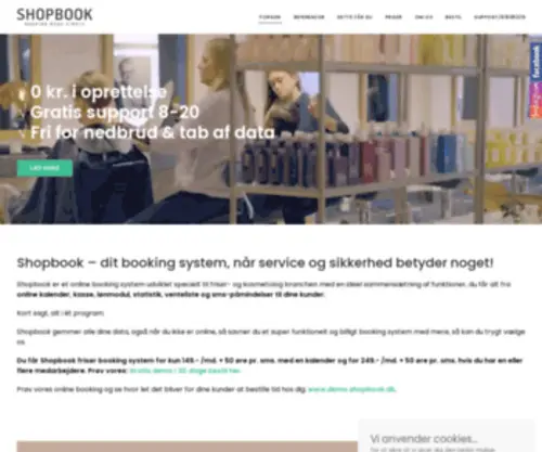 Shopbook.dk(Online bookingsystem til fris) Screenshot