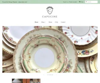 Shopcapucine.com(Capucine Chicago Home and Gift Store) Screenshot