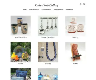 Shopcedarcreekgallery.com(Pottery and Fine Craft Gallery) Screenshot