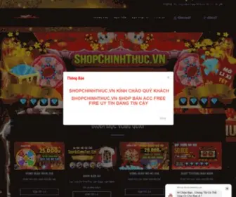 Shopchinhthuc.vn(Bán Acc Game Online Uy Tín) Screenshot