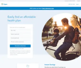 Shopcigna.com(Health Insurance Plans for Individuals and Families) Screenshot