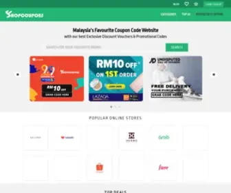 Shopcoupons.my(Discount Coupons and Voucher Codes in Malaysia) Screenshot