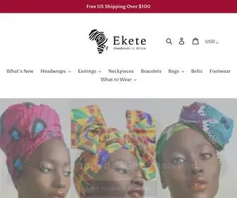 Shopekete.com(Ekete is an online African Print Accessories shop) Screenshot