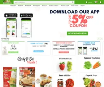 Shoperies.com(Get fresh groceries delivered to your door) Screenshot