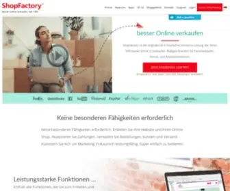 Shopfactory.de(Mit dem eigenen Online Shop die Zukunft sichern) Screenshot