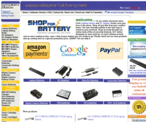 Shopforbattery.com(Laptop Battery) Screenshot