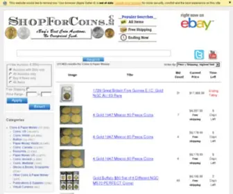 Shopforcoins.com(Coins & Paper Money for sale on eBay) Screenshot