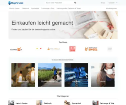 Shopforward.ch(Finden und kaufen Sie die besten Angebote online) Screenshot
