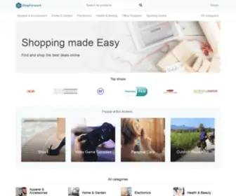 Shopforward.co.uk(Find and shop the best deals online) Screenshot