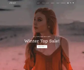 Shopfray.com(We founded fray with one simple goal) Screenshot