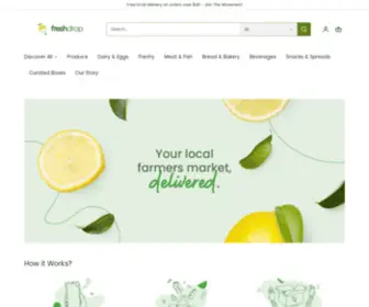 Shopfreshdrop.com(Groceries delivered from your farmers market) Screenshot