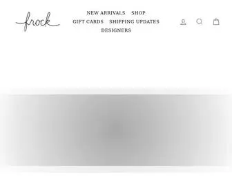 Shopfrock.ca(Frock Toronto is an independent boutique) Screenshot