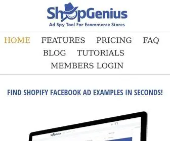 Shopgenius.io(Ad Spy Tool For Shopify) Screenshot