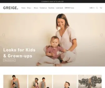 Shopgreige.ca(Functional & sustainable baby) Screenshot