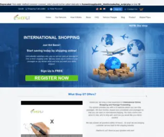 Shopgt.com(International Courier Services) Screenshot