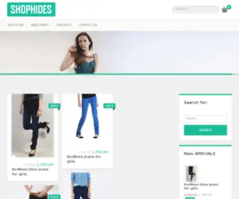 Shophides.com(Shophides) Screenshot