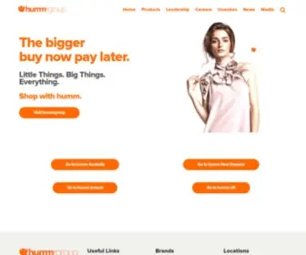 Shophumm.com(Humm group) Screenshot